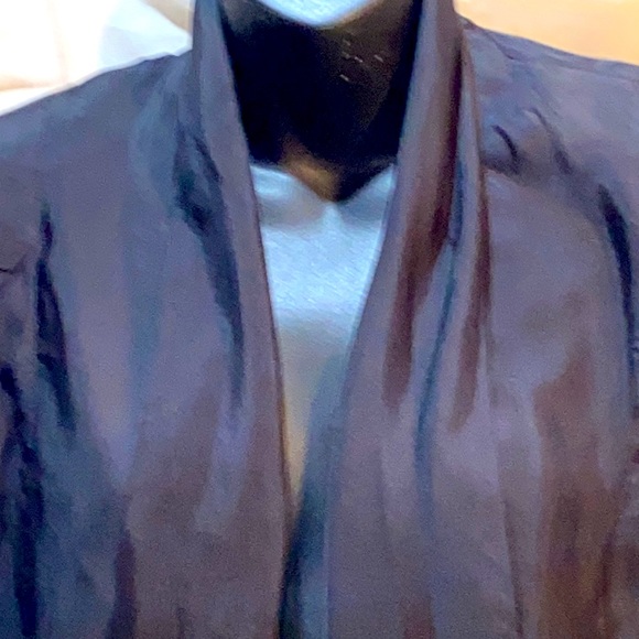 SOMETHING ELSE by Natalie Wood BLACK TUXEDO STYLE OPEN-FRONT JACKET/TOP SZ M - Picture 2 of 13